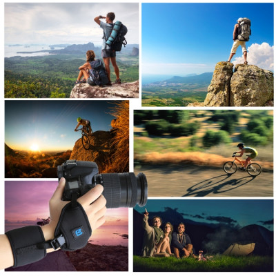 PULUZ Mäkký neoprénový popruh na zápästie s plastovou doštičkou so skrutkou 1/4 palca pre zrkadlovky / DSLR fotoaparáty