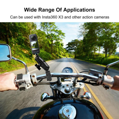 PULUZ PU909B Nastavitelný držák na řidítka motorky, kola pro akční kamery