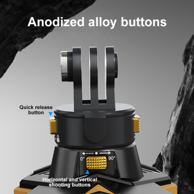 Magnetický rýchloupínací držiak akčnej kamery PULUZ na bradu pre prilbu (čierny)