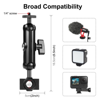 PULUZ PU703B Pevný držák na zrcátko motocyklu pro GoPro a další akční kamery