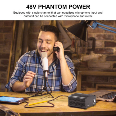 PULUZ  Fantomový napájecí zdroj 48V pro kondenzátorový mikrofon