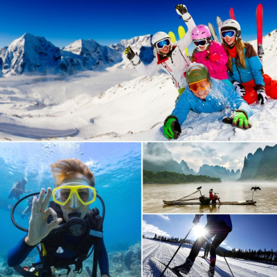 PULUZ elastický upevňovací pás, nastavitelný popruh na hlavu pro většinu akčních kamer