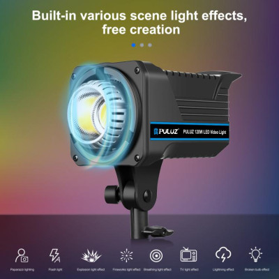 PULUZ 220V 120W Studiové Video Světlo, dálkové ovládání