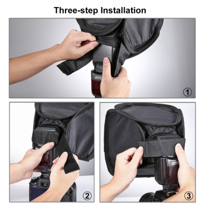 PULUZ Skládací softbox pro záblesková světla 23 x 23 cm