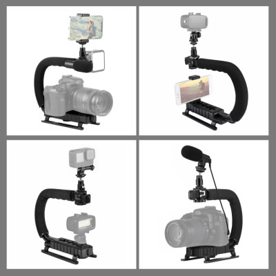 PULUZ PKT3011  U/C držák na sáňky + mikrofon, pro všechny SLR a DV kamery