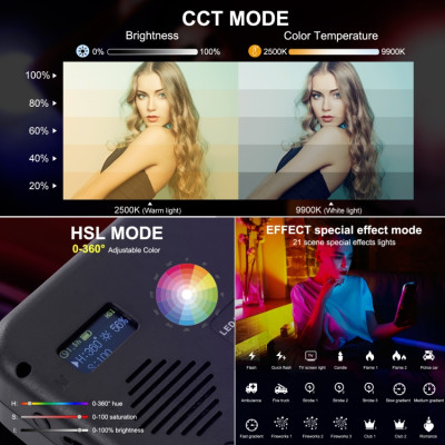 PULUZ PU634 MINI LED RGB světlo