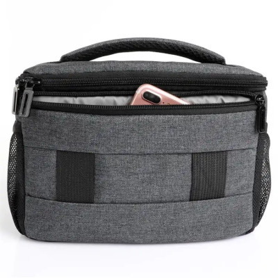 Brašna na rameno ZB201 pro fotoaparát, objektiv, spoušť  23x11x15 cm- šedá