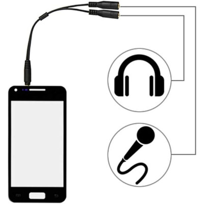 JJC KABEL-SPY1 pro připojení mikrofonu a sluchátek do jednoho telefonu