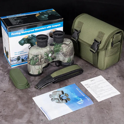 Outdoorový vodotesný ďalekohľad 10 x 50, kompas, diaľkomer, taška