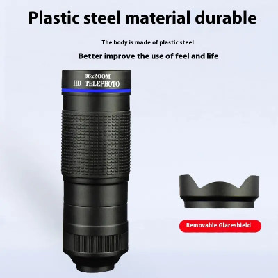 Objektiv pro smartphone s 36 x zoomem, stativ, bluetooth spoušť