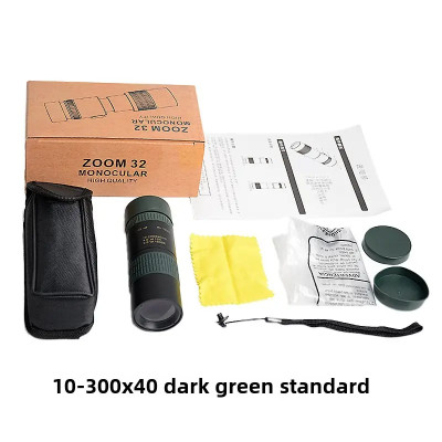 Dalekohled monokulární 10-300 zoom, mini stativ, klip na mobilní telefon