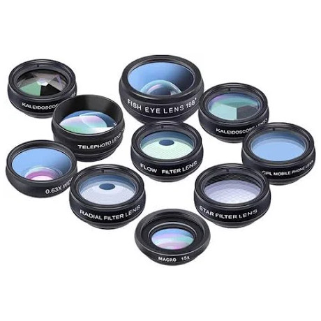 Súprava objektívov pre mobilné telefóny 10 v 1 s klipom