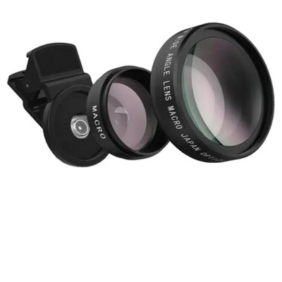 Objektiv 37 mm, 0,45 x pro mobilní telefony 2 v 1+ klip