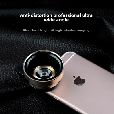 Objektiv 37 mm, 0,45 x pro mobilní telefony 2 v 1+ klip