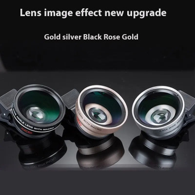 Objektiv 37 mm, 0,45 x pro mobilní telefony 2 v 1+ klip