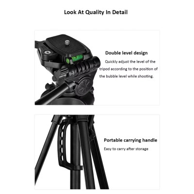 F-360T Stativ pro smartphony a fotoaparát černý 162 cm