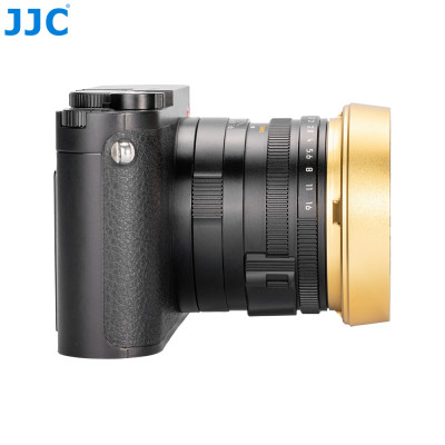 JJC LH-Q3 Sluneční clona + krytka objektivu zlatá, pro LEICA Q3 / Q2 / Q / Q3 43