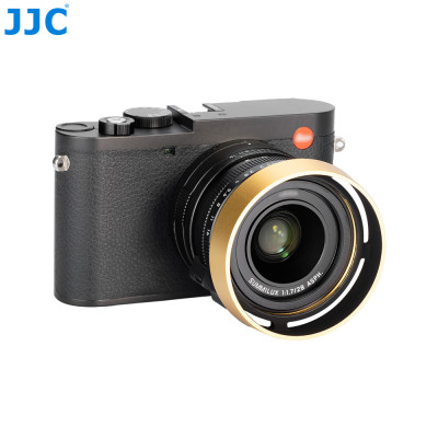 JJC LH-Q3 Sluneční clona + krytka objektivu zlatá, pro LEICA Q3 / Q2 / Q / Q3 43
