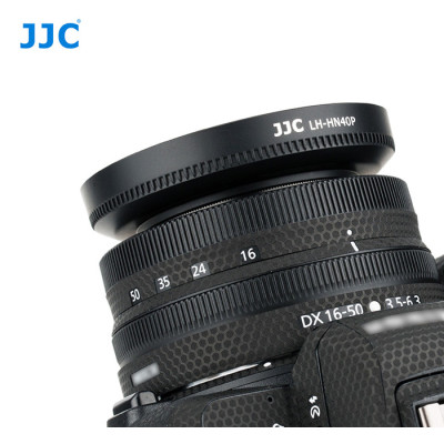 Kryt objektívu JJC LH-HN40P, náhradný pre Nikon HN-40, strieborný