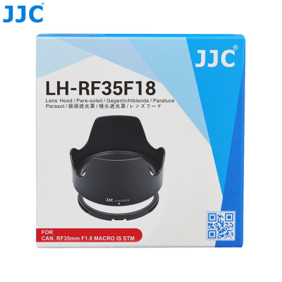JJC LH-RF35F18 BLACK sluneční clona, náhrada za Canon RF35mm F1.8 MACRO IS STM Lens