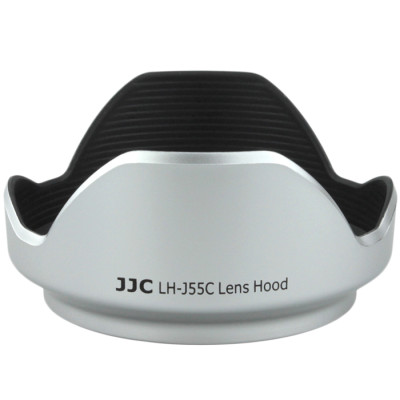 JJC  LH-J55C Silver Sluneční clona, náhrada za Olympus LH-55C stříbrná
