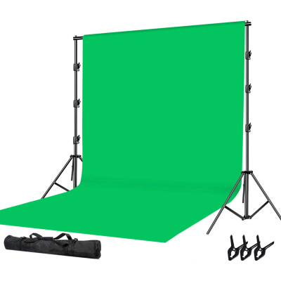 SET Fotografické pozadie zelená, konštrukcia, svorky, rukoväte