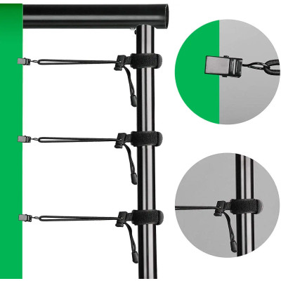 SET Fotografické pozadie zelená, konštrukcia, svorky, rukoväte
