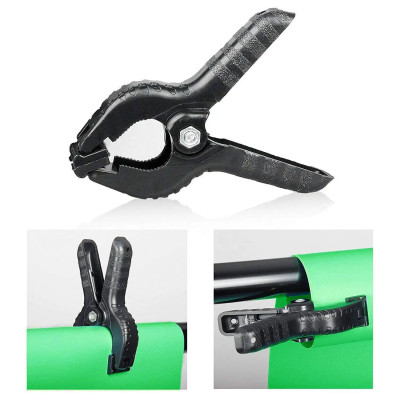 SET Fotografického pozadí zelené, konstrukce, svorky, úchyty