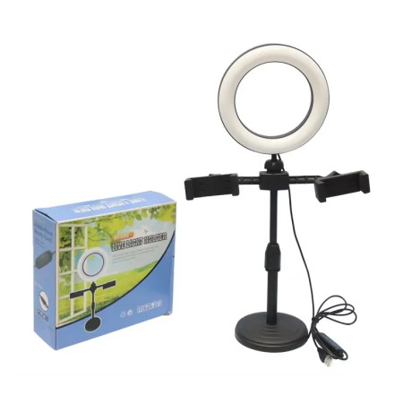 LED světlo kulaté 16cm/ 6 palců, mini stativ, držák telefonu