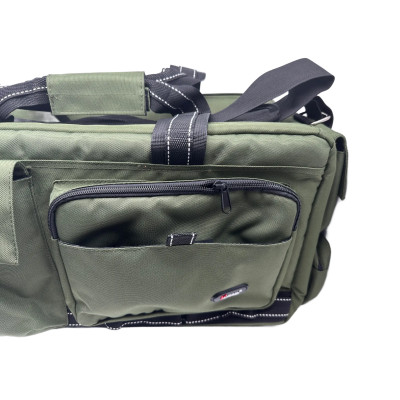 Taška na fotopríslušenstvo s popruhom cez rameno veľká 52 x 26 x 25 cm, khaki