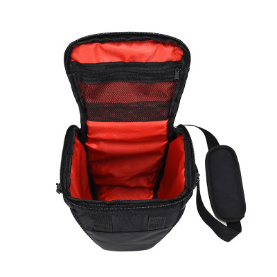 Taška na fotoaparát s objektívom 17x23x12 cm - čierna