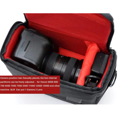 Brašna ZB203 na foto příslušenství, fotoaparát, dron  25x14x19 cm - černá