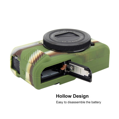 PULUZ silikónové puzdro pre Canon EOS G7 X Mark II (kamufláž)