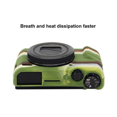 PULUZ silikónové puzdro pre Canon EOS G7 X Mark II (kamufláž)