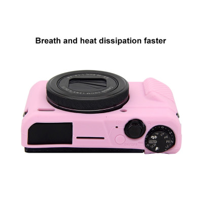 PULUZ silikónové puzdro pre Canon EOS G7 X Mark II (ružové)