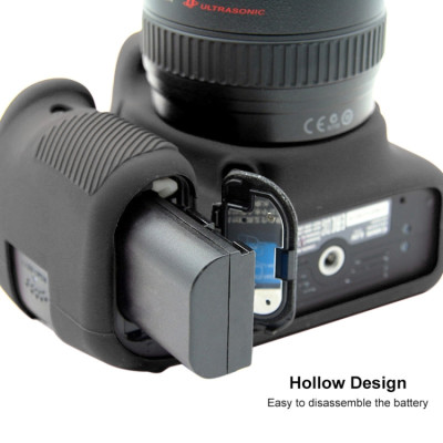 PULUZ silikónové puzdro pre Canon EOS 80D (čierne)