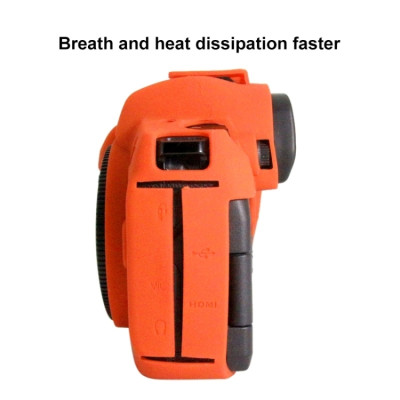 PULUZ silikónové puzdro pre Canon EOS R - oranžové