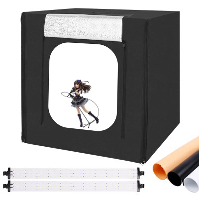 Fotografický stan přenosný 40 cm, 2 x světlo LED, 3 x pozadí, taška