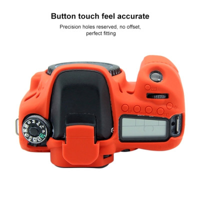 PULUZ silikónové puzdro pre Canon EOS 80D (červené)