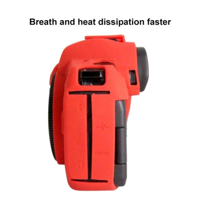 PULUZ silikónové puzdro pre Canon EOS R (červené)