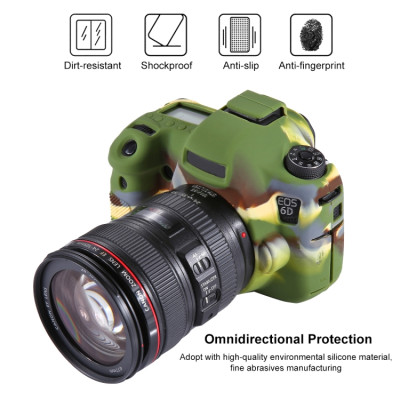 PULUZ silikónové puzdro pre Canon EOS 6D (kamufláž)