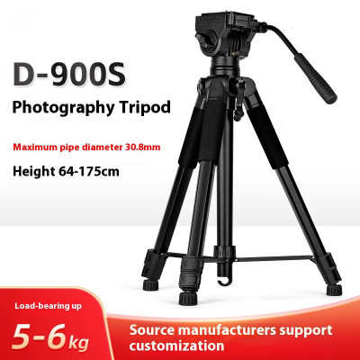 D-900S Profesionálny statív pre mobilný telefón a fotoaparát, čierny 169 cm