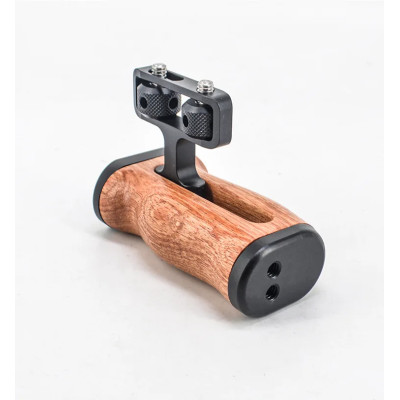 Dřevěná rukojeť pro fotoaparáty DSLR s držákem Hot Shoe LP-096