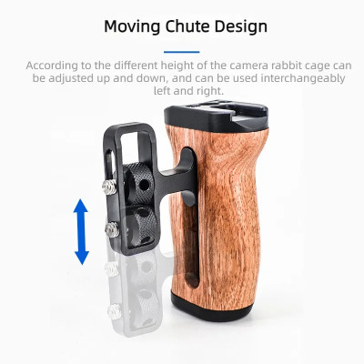 Drevená rukoväť pre digitálne zrkadlovky s Hot Shoe LP-096