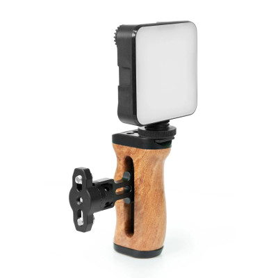 copy of Dřevěná rukojeť pro fotoaparáty DSLR s držákem Hot Shoe LP-096