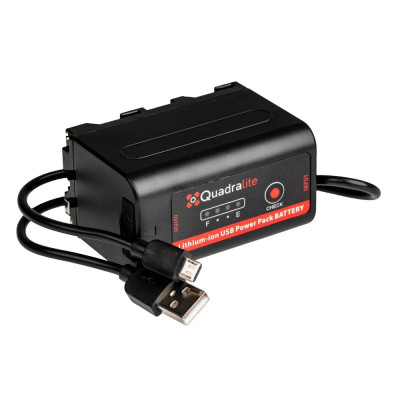 Quadralite NP-F750 7.2V 5200mAh 37.5Wh battery USB charger