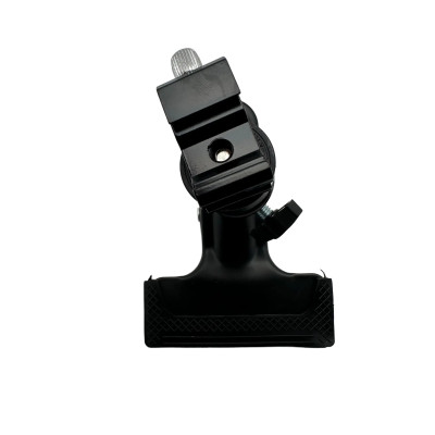 Klips studiová kovová svorka s kulovou hlavou s 1/4" šroubem a nástavcem cold shoe