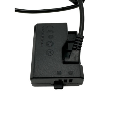 Dummy baterie DR-E10 pro Canon EOS T6, T7, T100, 1100D, 1200D, 1300D, 1500D, 2000D