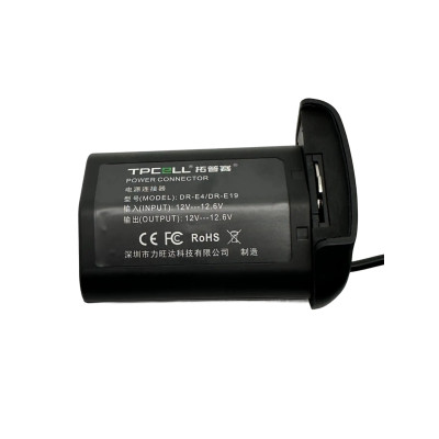 Dummy baterie DR-E19 / E4  pro Canon  Eos 1D Cx Markiii Iv 1DX 1D3 1D4 1Ds