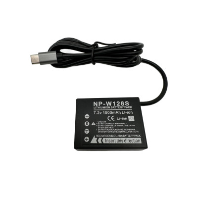 Dummy baterie DB W126S  pro Fuji X-A1, X-A2, X-A3, X-E1, X-E2, X-M1, X-Pro, X-T1, X-T2, X-T10, HS33EXR, HS35EXR, HS50EXR